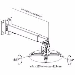 Equip Projector Ceiling Wall Mount Bracket, White - Additional view 4