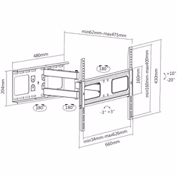 Equip 37"-70” Articulating TV Wall Mount Bracket - Additional view 4