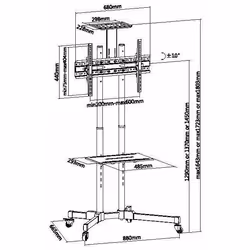 Equip Economy Multi-functional TV Cart - Additional view 7