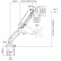 Equip 13"-27" Interactive Monitor Desk Mount Bracket - Additional view 7