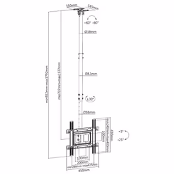 Equip 32"-70" Ceiling Mount TV Bracket - Additional view 8