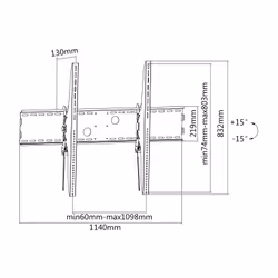 Equip 60"-100" Tilt Curved TV Wall Mount Bracket - Additional view 5