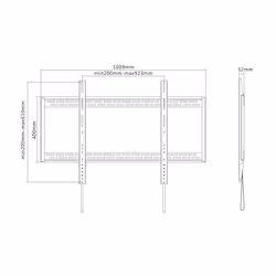 Equip 60"-100" Fixed Curved TV Wall Mount Bracket - Additional view 7
