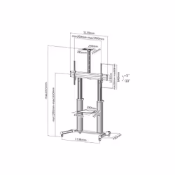 Equip 650605 60-100" Ultra-large Telescopic Display LFD Trolley - Additional view 6