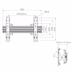 Equip 37"-65" Modular Push-In Pop-Out TV Wall Mount Bracket - Additional view 5