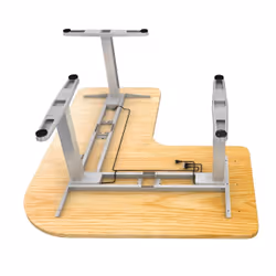 Equip ERGO L Shaped Electric Sit-Stand Desk Frame, Triple Motor, White - Additional view 6