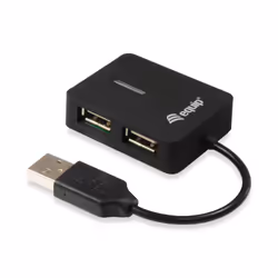 Equip 128952 interface hub USB 2.0 480 Mbit/s Black - Additional view 6