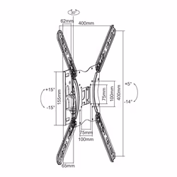 Equip 13"-55" Articulating TV Wall Mount Bracket - Additional view 5