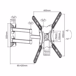 Equip 650407 23"-55" Articulating TV Wall Mount Bracket - Additional view 4