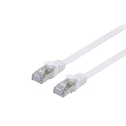 Equip Cat.6A U/FTP Flat Patch Cable, 0.5m, White