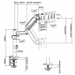 Equip 13"-32" Monitor Desk Mount Bracket - Additional view 8
