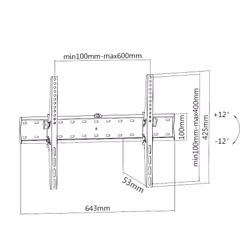 Equip 650332 37"-75" Tilt TV Wall Bracket - Additional view 8