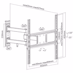 Equip 650341 32"-55" Articulating TV Wall Bracket - Additional view 8