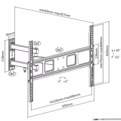 Equip 37"-70" Articulating TV Wall Bracket - Additional view 8