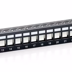 Equip 24-Port Keystone Cat.6 Shielded Patch Panel, Black - Additional view 4