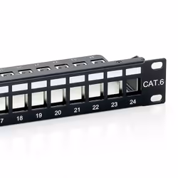 Equip 24-Port Keystone Cat.6 Shielded Patch Panel, Black - Additional view 5