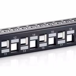 Equip 24-Port Keystone Cat.6A Shielded Patch Panel, Black - Additional view 4