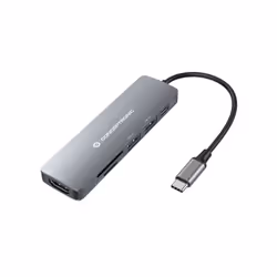 Conceptronic DONN 6-in-1 Multifunctional USB Hub Adapter, HDMI, USB-C PD, 1 x USB 3.0, 1 x USB 2.0, SD/TF Card Readers, USB 3 ...