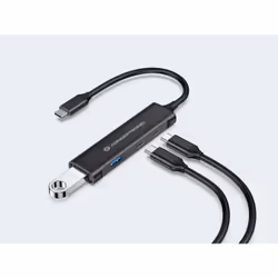 Conceptronic HUBBIES 4-Port USB 3.0 Hub, 2 USB-C & 2 USB-A ports, aluminum case, USB-C connector - Additional view 5