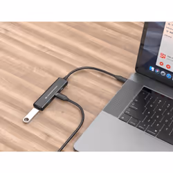 Conceptronic HUBBIES 4-Port USB 3.0 Hub, 2 USB-C & 2 USB-A ports, aluminum case, USB-C connector - Additional view 7