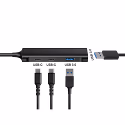 Conceptronic HUBBIES 4-Port USB 3.0 Hub, 2 USB-C & 2 USB-A ports, aluminum case, USB-C connector - Additional view 8