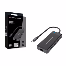 Conceptronic DONN14G laptop dock/port replicator Wired USB 3.2 Gen 1 (3.1 Gen 1) Type-C Grey - Additional view 4