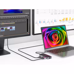 Conceptronic DONN14G laptop dock/port replicator Wired USB 3.2 Gen 1 (3.1 Gen 1) Type-C Grey - Additional view 5