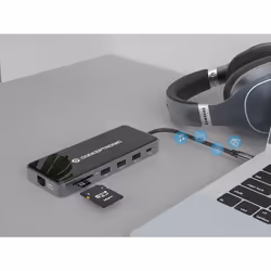 Conceptronic DONN15G laptop dock/port replicator Wired USB 3.2 Gen 1 (3.1 Gen 1) Type-C Grey - Additional view 5