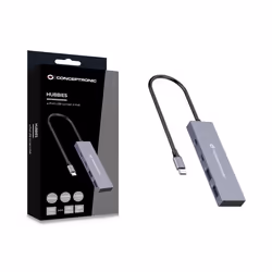 Conceptronic HUBBIES13G interface hub USB 3.2 Gen 2 (3.1 Gen 2) Type-C 10000 Mbit/s Grey