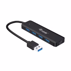 Equip 4-Port USB 3.2 Gen 1 Hub with USB-C Adapter, USB 3.2 Gen 1 (3.1 Gen 1) Type-A, USB 3.2 Gen 1 (3.1 Gen 1) Type-A, 5000 M ...