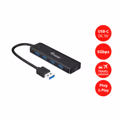 Equip 4-Port USB 3.2 Gen 1 Hub with USB-C Adapter - Additional view 6