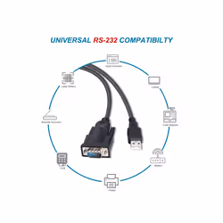 Equip USB-A to Serial (DB9) Cable, M/M 1.5m - Additional view 5