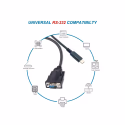 Equip USB-C to Serial (DB9) Cable, M/M, 1.5m - Additional view 5