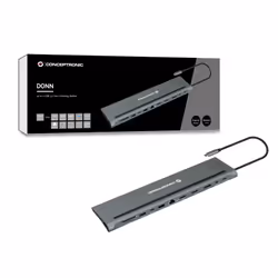 Conceptronic DONN17G laptop dock/port replicator Wired USB 3.2 Gen 1 (3.1 Gen 1) Type-C Grey - Additional view 6
