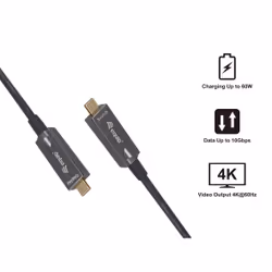Equip USB-C to C Active Optical Cable, 10m, 4K/60Hz, Video+Data+PD - Additional view 4