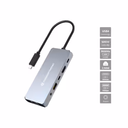 Conceptronic DONN22G laptop dock/port replicator Wired USB 3.2 Gen 2 (3.1 Gen 2) Type-C Grey - Additional view 8