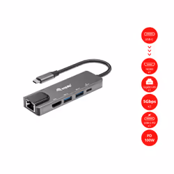 Equip USB-C 5 in1 Multifunction Adapter, HDMI, Gigabit LAN, USB 3.2 GEN1, 100W USB PD - Additional view 8