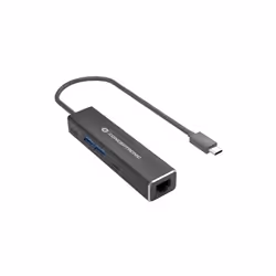 Conceptronic ABBY14B 2.5G Ethernet USB 3.2 Gen 1 Adapter with USB Hub, 2.5GbE, USB-A x 2, USB-C x 2, Wired, USB 3.2 Gen 1 (3. ...