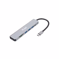 Equip USB-C 7 in 1 Multifunctional Adapter, HDMI 4K/60Hz, USB 3.2 Gen1 x 3 , TF/MICRO SD, 100W USB PD, Wired, USB 3.2 Gen 1 ( ...