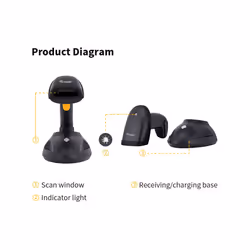 Equip Wireless 2D Barcode Scanner, Long Distance, with Stand - Additional view 5