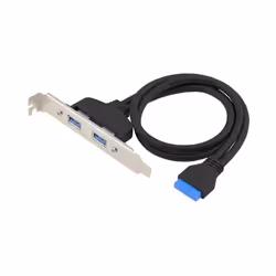 Conceptronic EMRICK11B 19 Pin Female to Dual USB-A Female USB 3.0 Adapter, USB 3.0 internal (19-pin), USB 3.2 Gen 1 (3.1 Gen ...