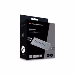 Conceptronic HUBBIES18G 10-in-1 60W USB 3.0 Hub Charger Combo, 2-in-1 USB-C USB-A Cable, USB 3.2 Gen 1 - Additional view 4