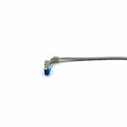 Equip Cat.6A S/FTP Patch Cable, Angled to Straight plug, 2.0m, White