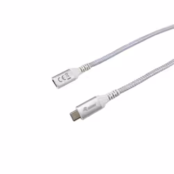 Equip USB 3.2 Gen 2 C to C Extension Cable, 1.0m, M/F, 4K/60Hz, 10Gbps, White