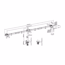Equip 17"-32" Articulating Triple Monitor Desk Mount Bracket - Additional view 7
