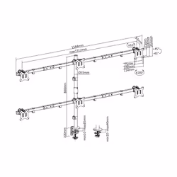 Equip 17"-32" Articulating 6 Monitor Desk Mount Bracket - Additional view 8