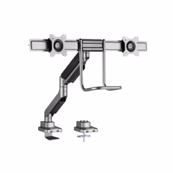Equip 17"-32" Dual Monitor Desk Mount Bracket, Clamp/Grommet, 18 kg, 43.2 cm (17"), 81.3 cm (32"), 100 x 100 mm, Black
