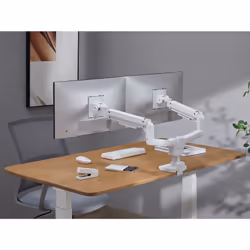 Equip 17"-35" Heavy-Duty Dual Monitor Desk Mount Bracket, White - Additional view 7