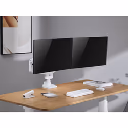 Equip 17"-35" Heavy-Duty Dual Monitor Desk Mount Bracket, White - Additional view 8