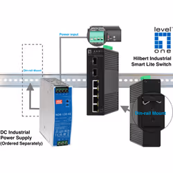 LevelOne Hilbert 6-Port Industrial Gigabit Smart Lite Switch, 4x RJ45, 2x SFP - Additional view 4